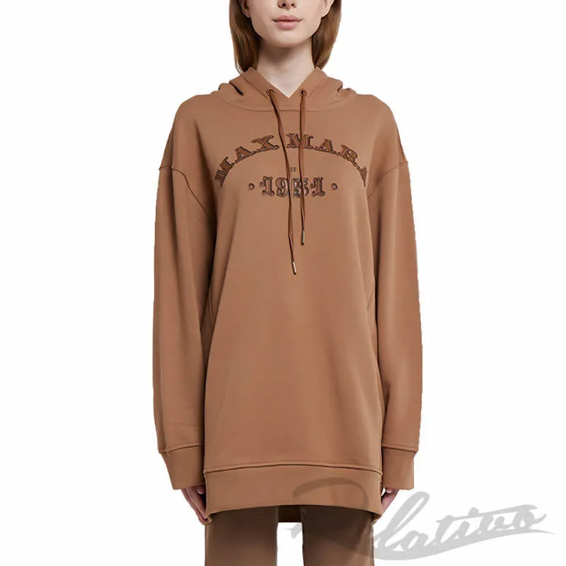 MaxMara  |Long Sleeves Cotton Logo Hoodies & Sweatshirts