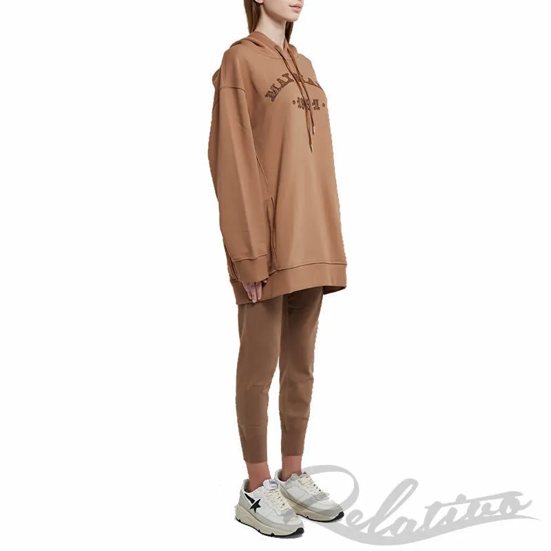 MaxMara  |Long Sleeves Cotton Logo Hoodies & Sweatshirts