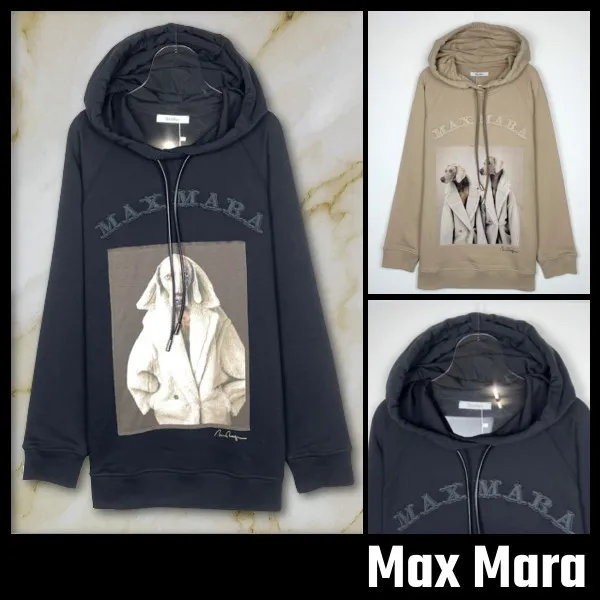 MaxMara  |Street Style Logo Hoodies & Sweatshirts