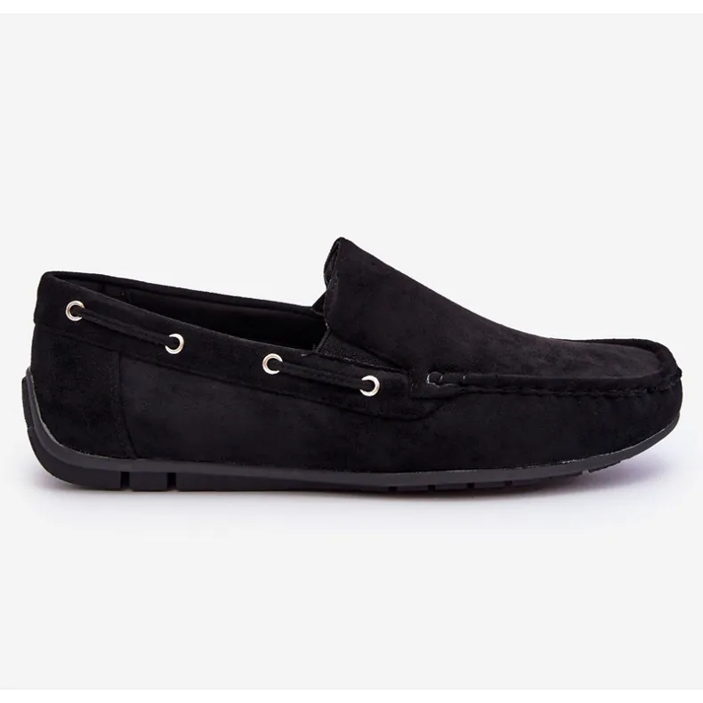 Men's Suede Slip-on Loafers Black Rayan