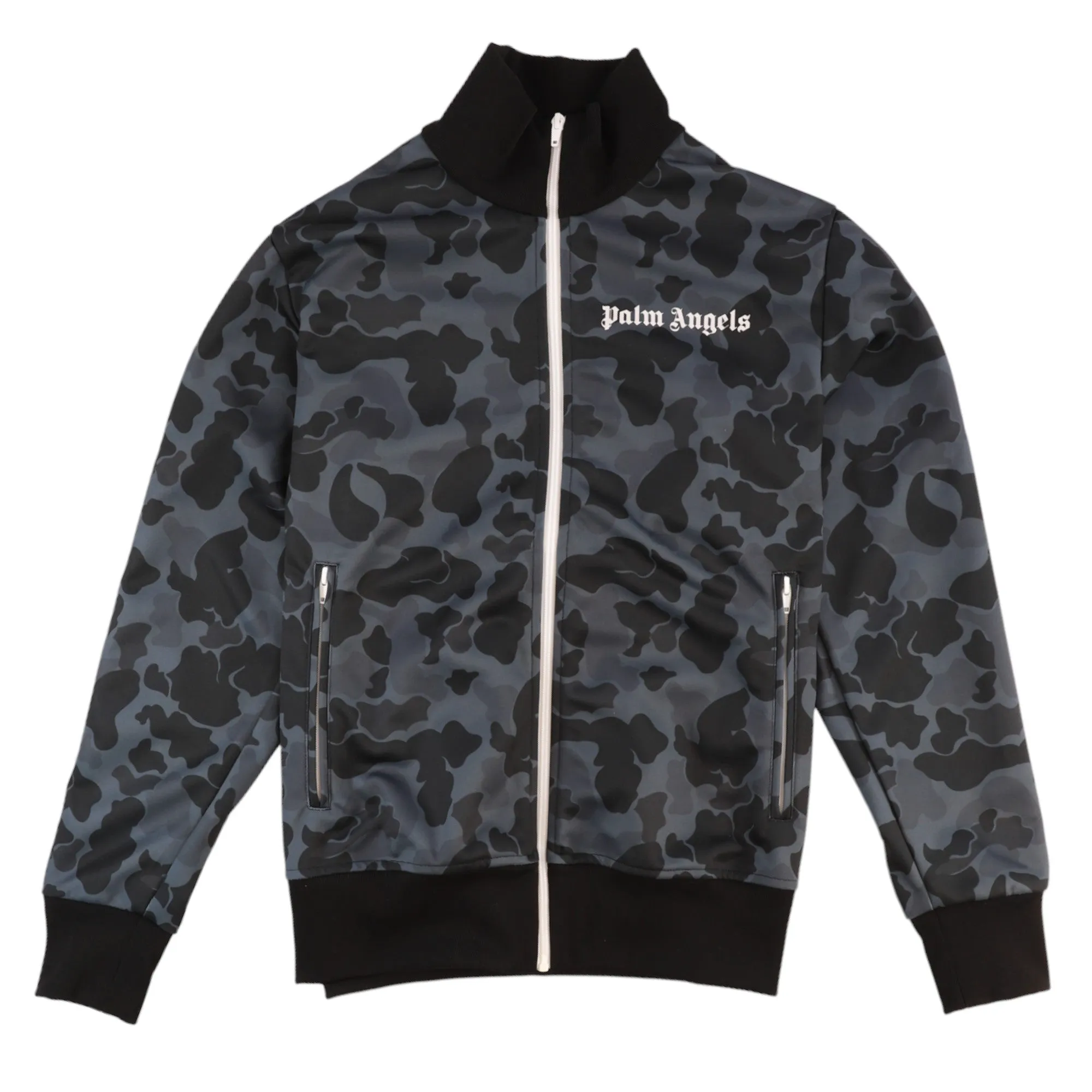 Men's Logo Camouflage Track Jacket Charcoal Size M