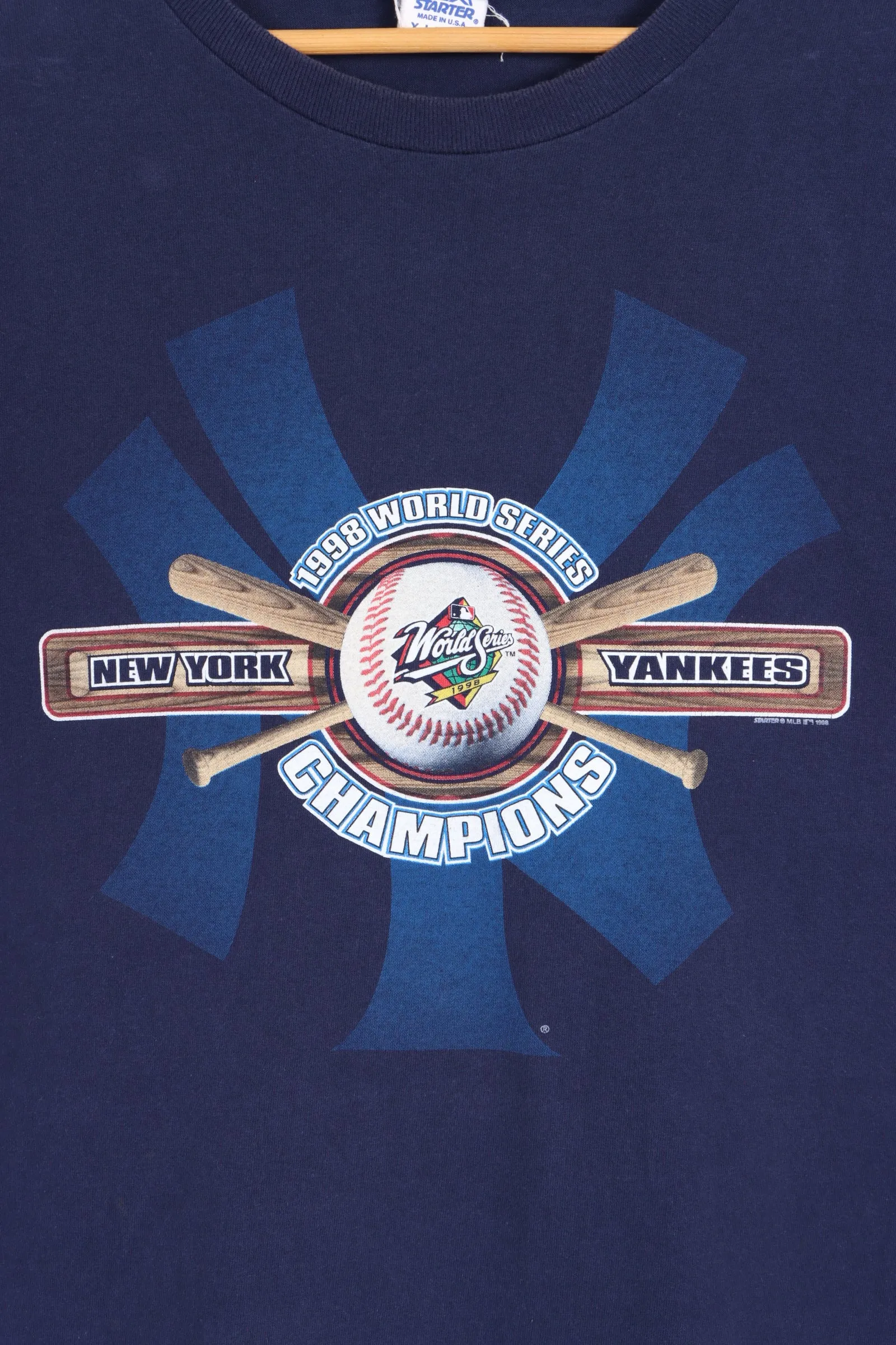 MLB New York Yankees 1998 Champions Players Front Back STARTER Tee (XL)