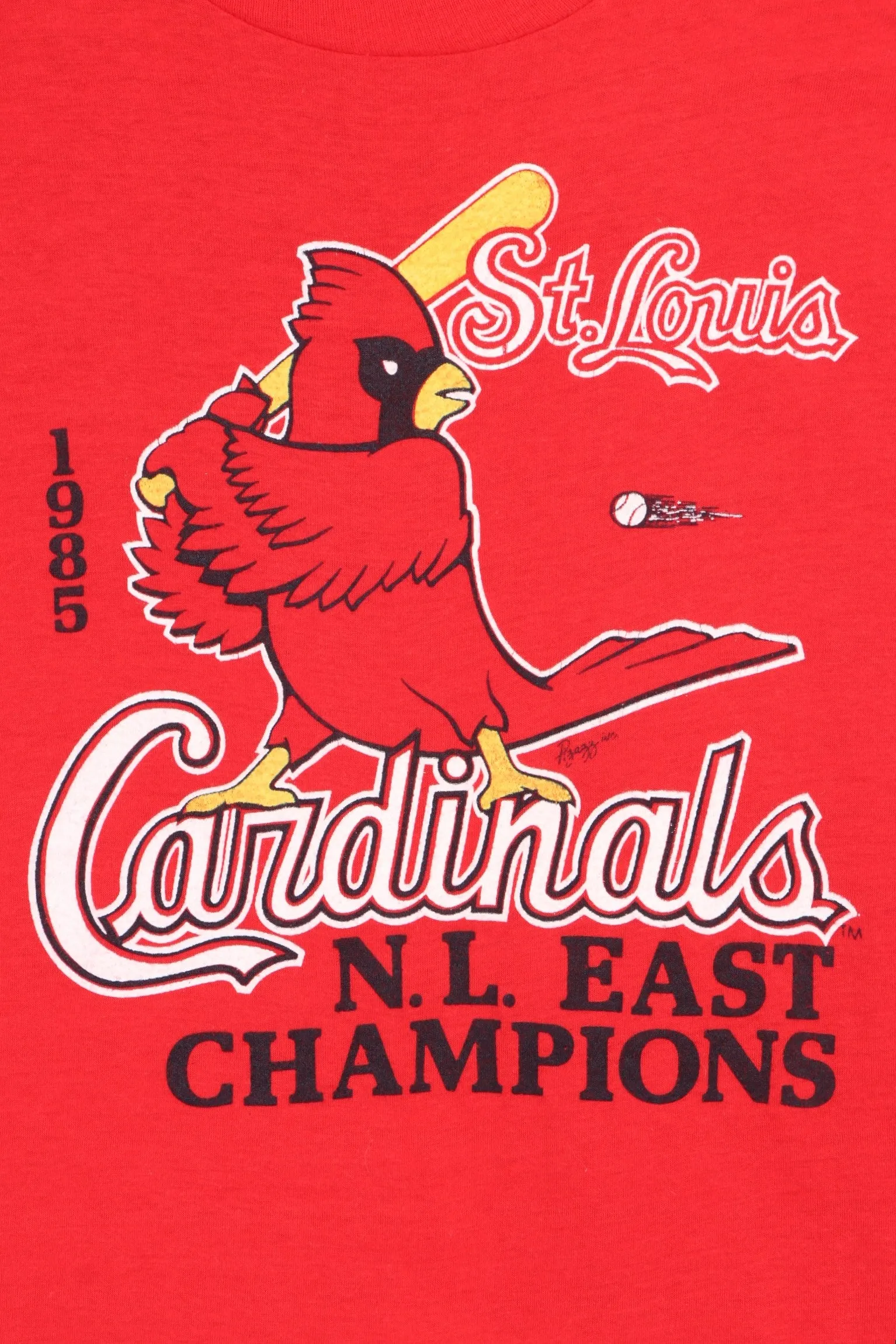 MLB St Louis Cardinals 1985 Single Stitch T-Shirt USA Made (S)