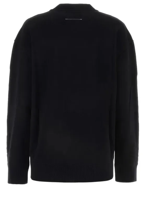 MM6 Maison Margiela  |Crew Neck Long Sleeves Plain Cotton Logo