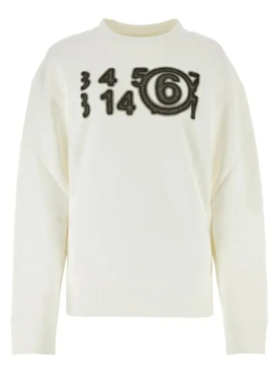 MM6 Maison Margiela  |Crew Neck Long Sleeves Plain Cotton Logo