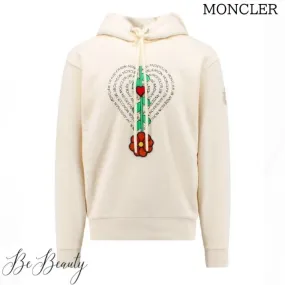 MONCLER  |Flower Patterns Unisex Long Sleeves Cotton Logo