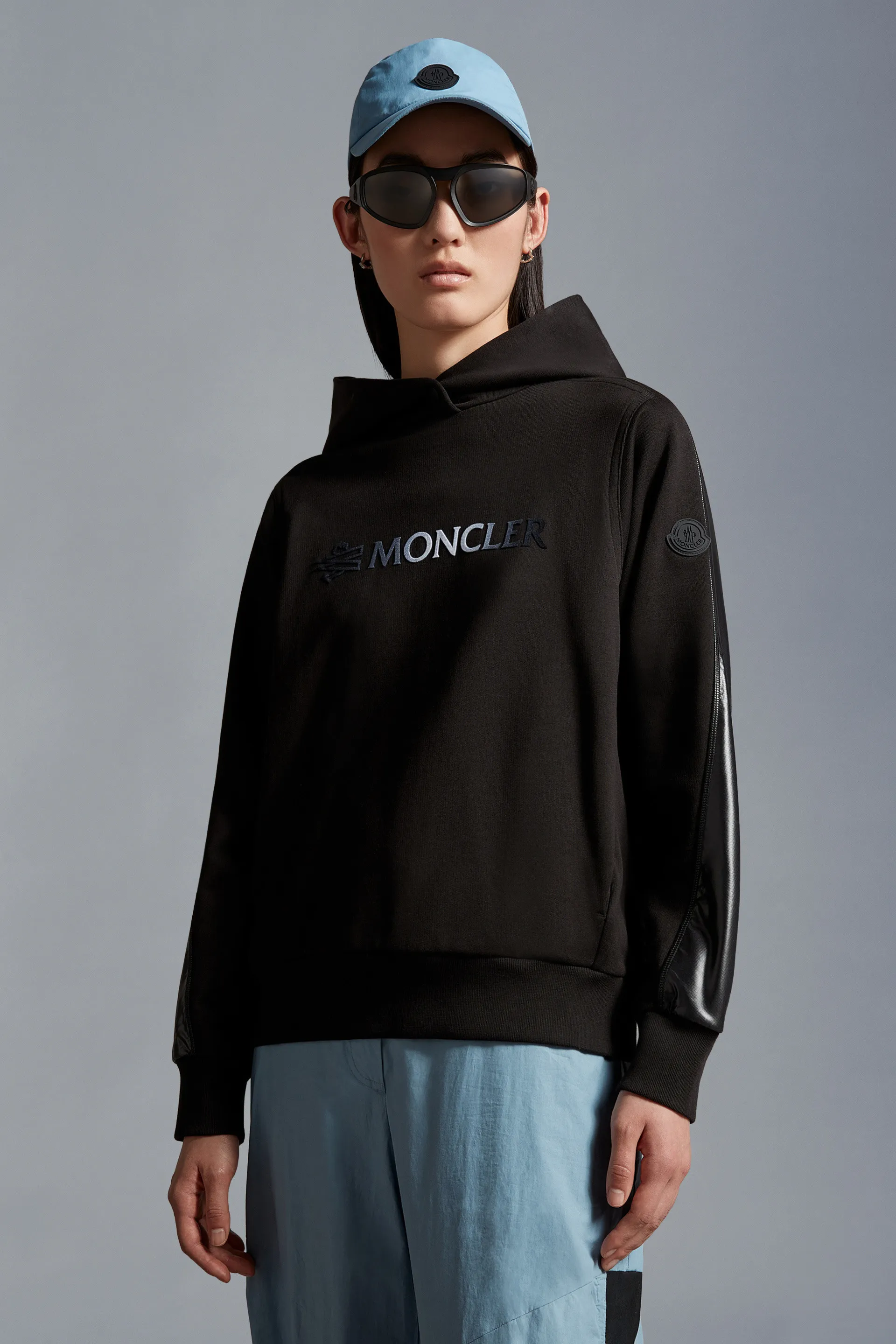 MONCLER  |Street Style Long Sleeves Plain Cotton Logo