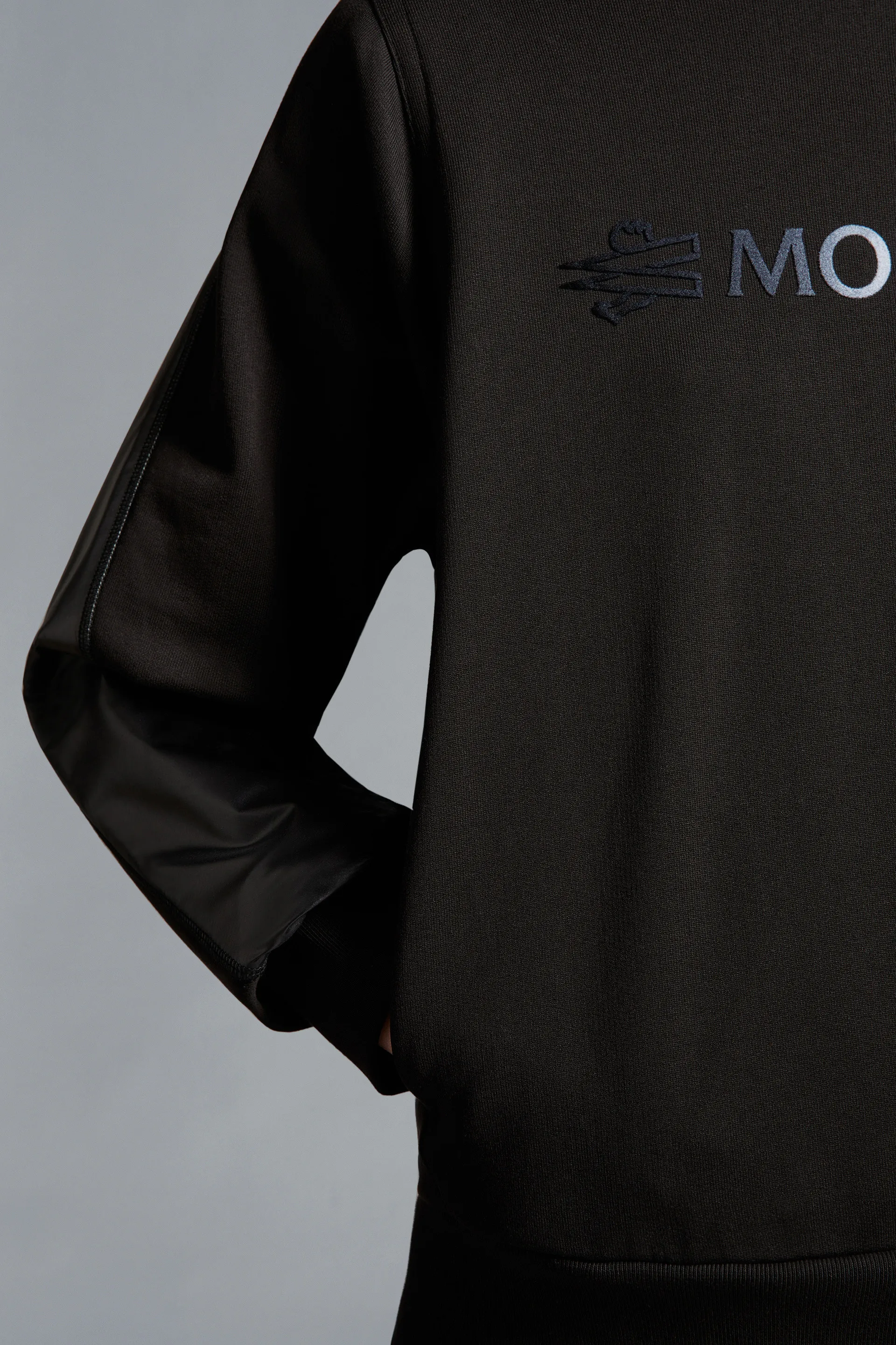 MONCLER  |Street Style Long Sleeves Plain Cotton Logo