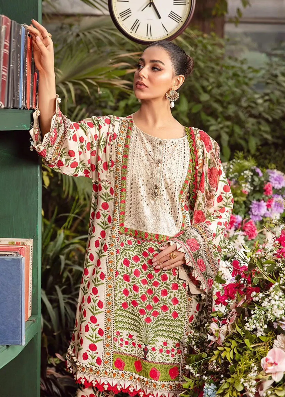 M.Prints By Maria B Embroidered Lawn Unstitched 3 Piece Suit - MB24MPL 14A