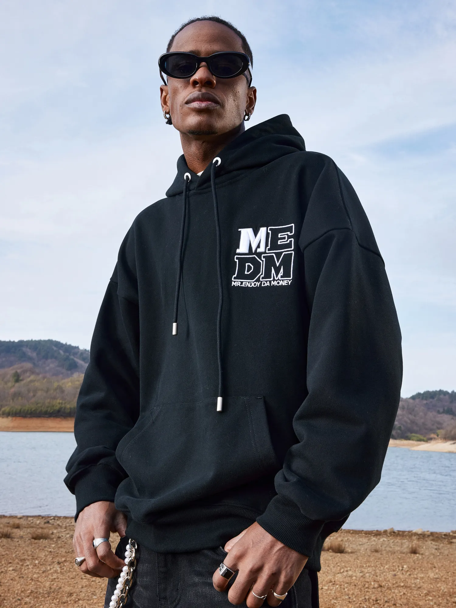 MR. ENJOY DA MONEY  |Long Sleeves Cotton Logo Hoodies