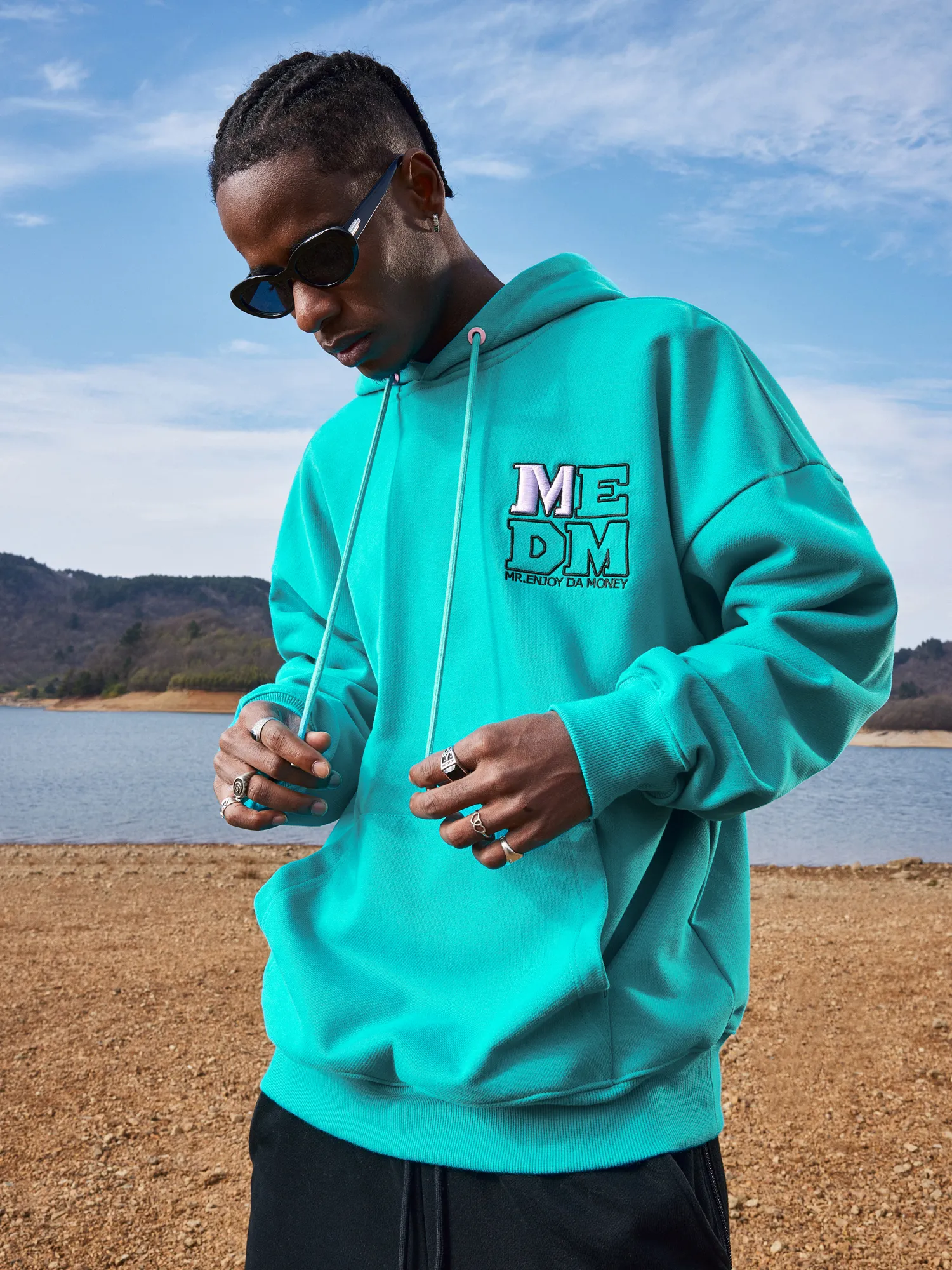 MR. ENJOY DA MONEY  |Long Sleeves Cotton Logo Hoodies