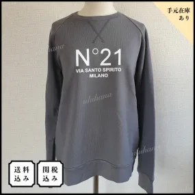 N21 numero ventuno  |Crew Neck Long Sleeves Cotton Medium Logo