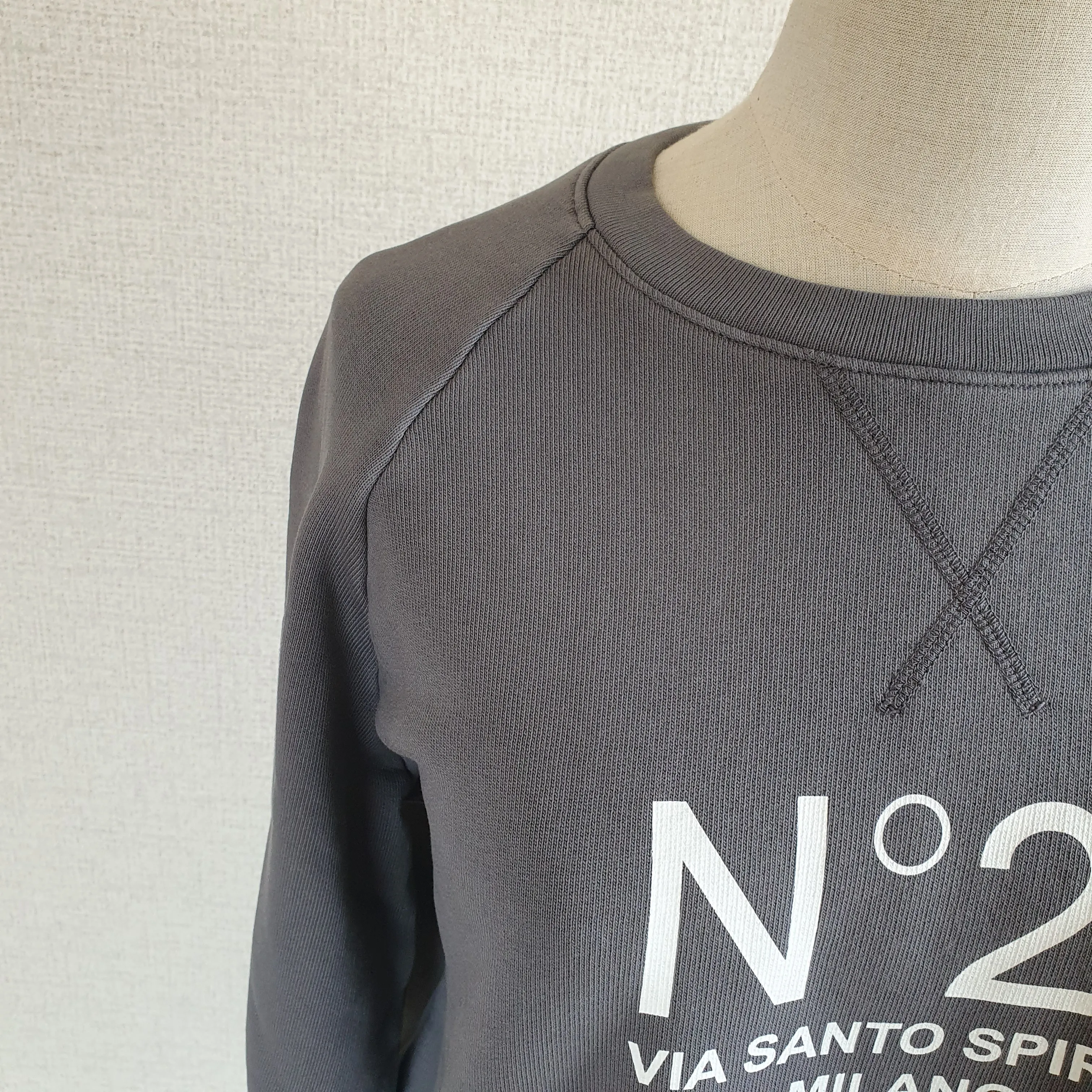 N21 numero ventuno  |Crew Neck Long Sleeves Cotton Medium Logo