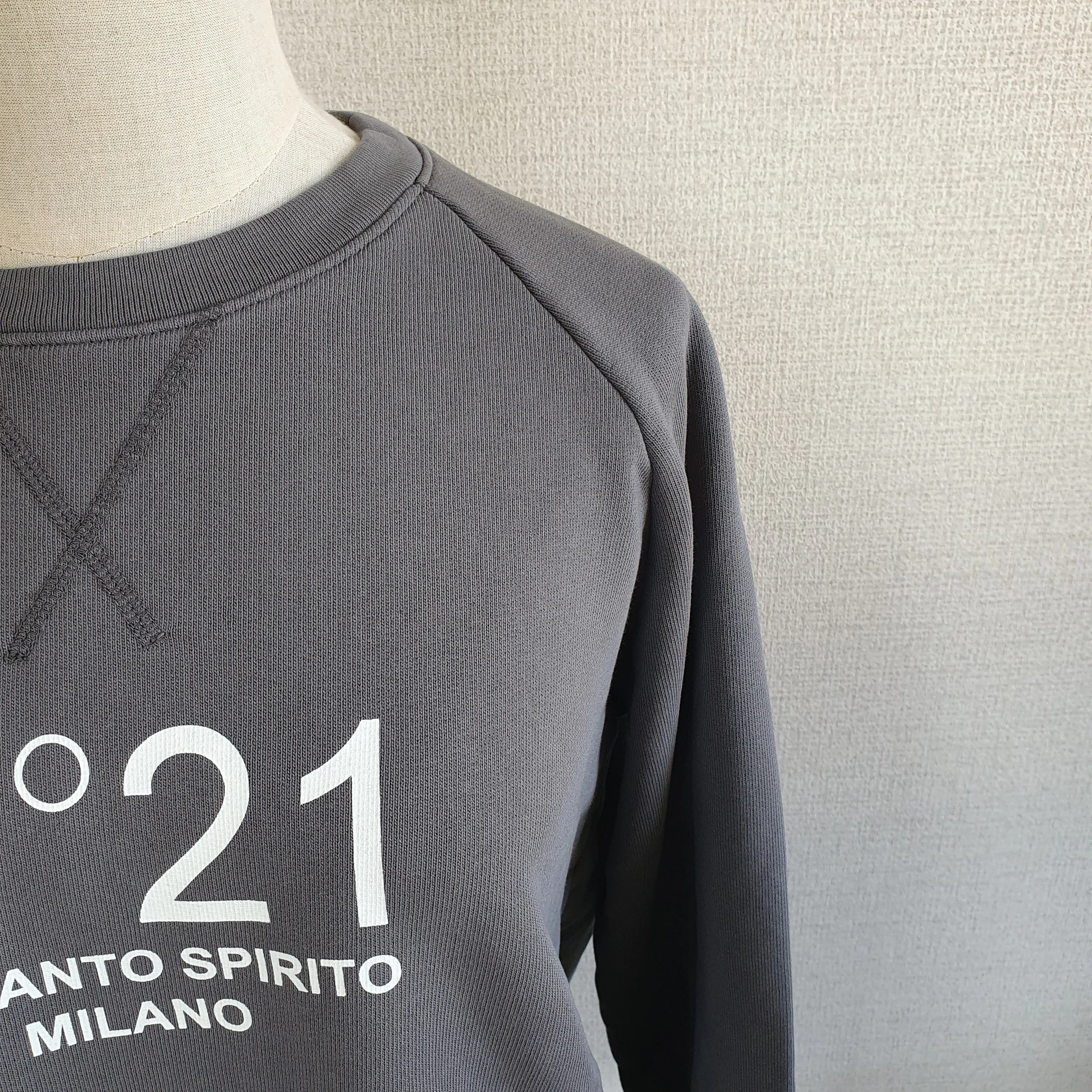 N21 numero ventuno  |Crew Neck Long Sleeves Cotton Medium Logo