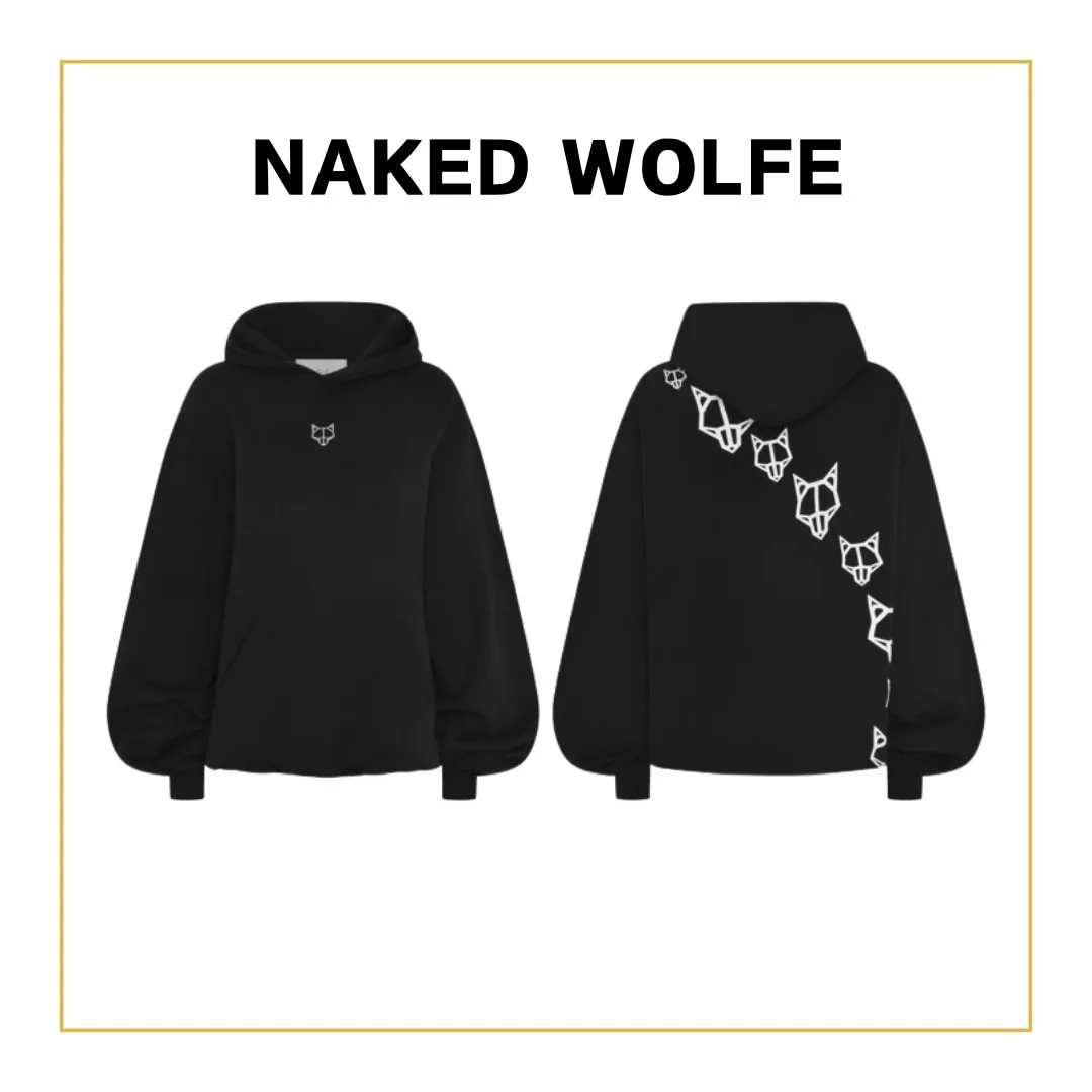 Naked Wolfe  |Long Sleeves Plain Cotton Logo Hoodies & Sweatshirts