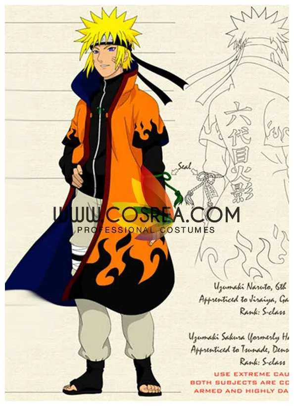 Naruto Uzumaki Hokage Cosplay Costume