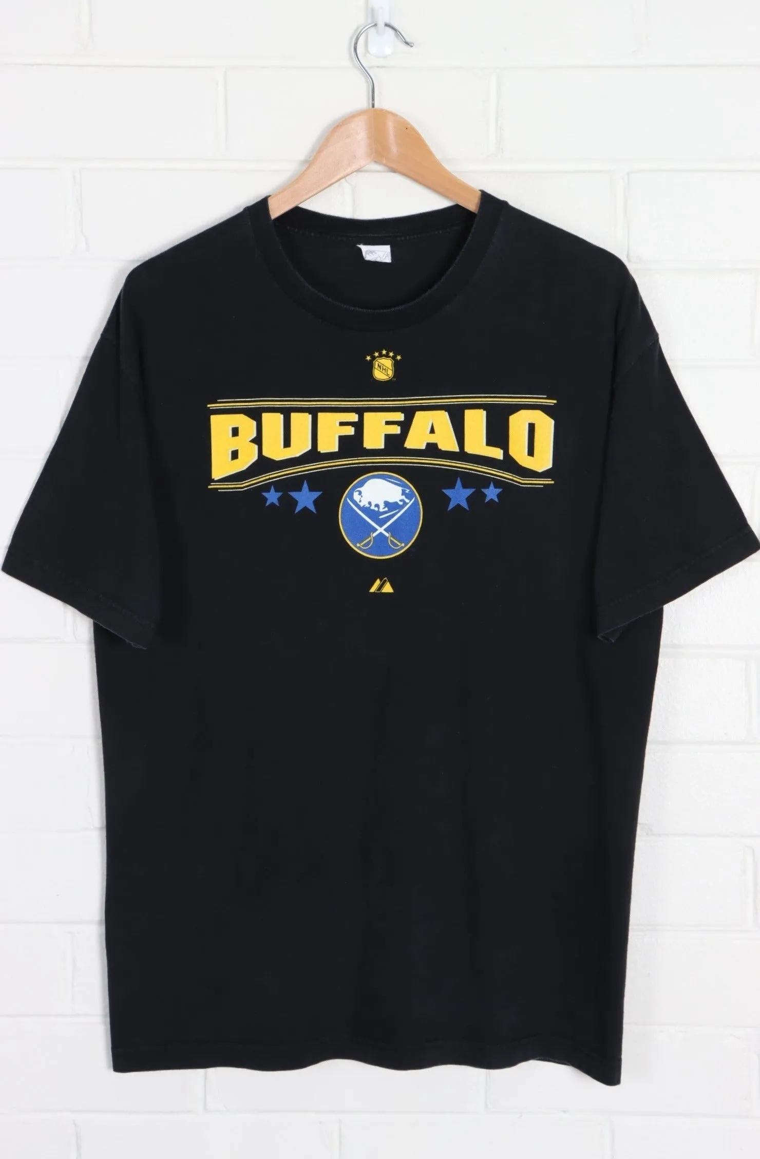 NHL Buffalo Sabres Championship History Front Back T-Shirt (M-L)