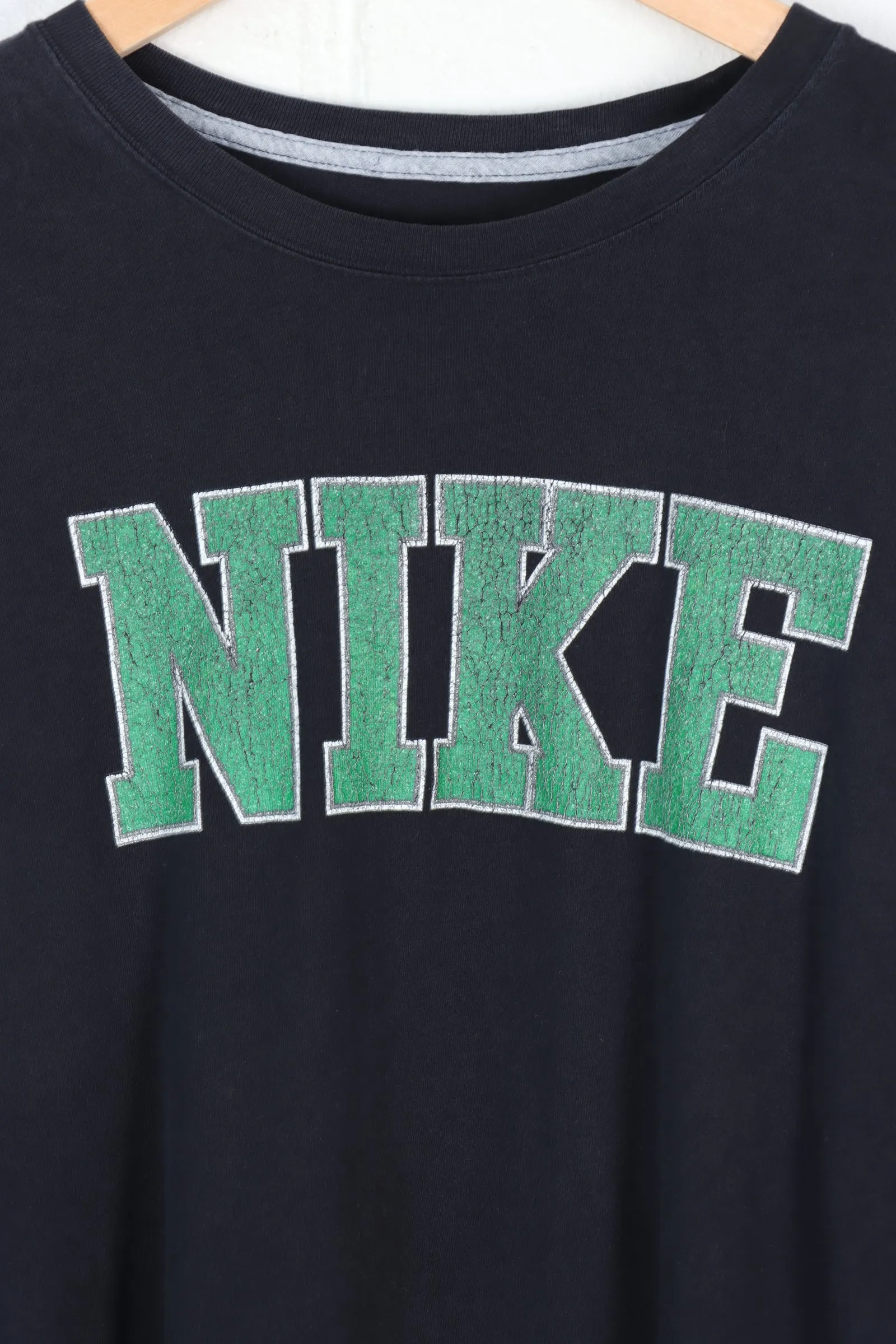 NIKE Green & White Swoosh Tee (XL)