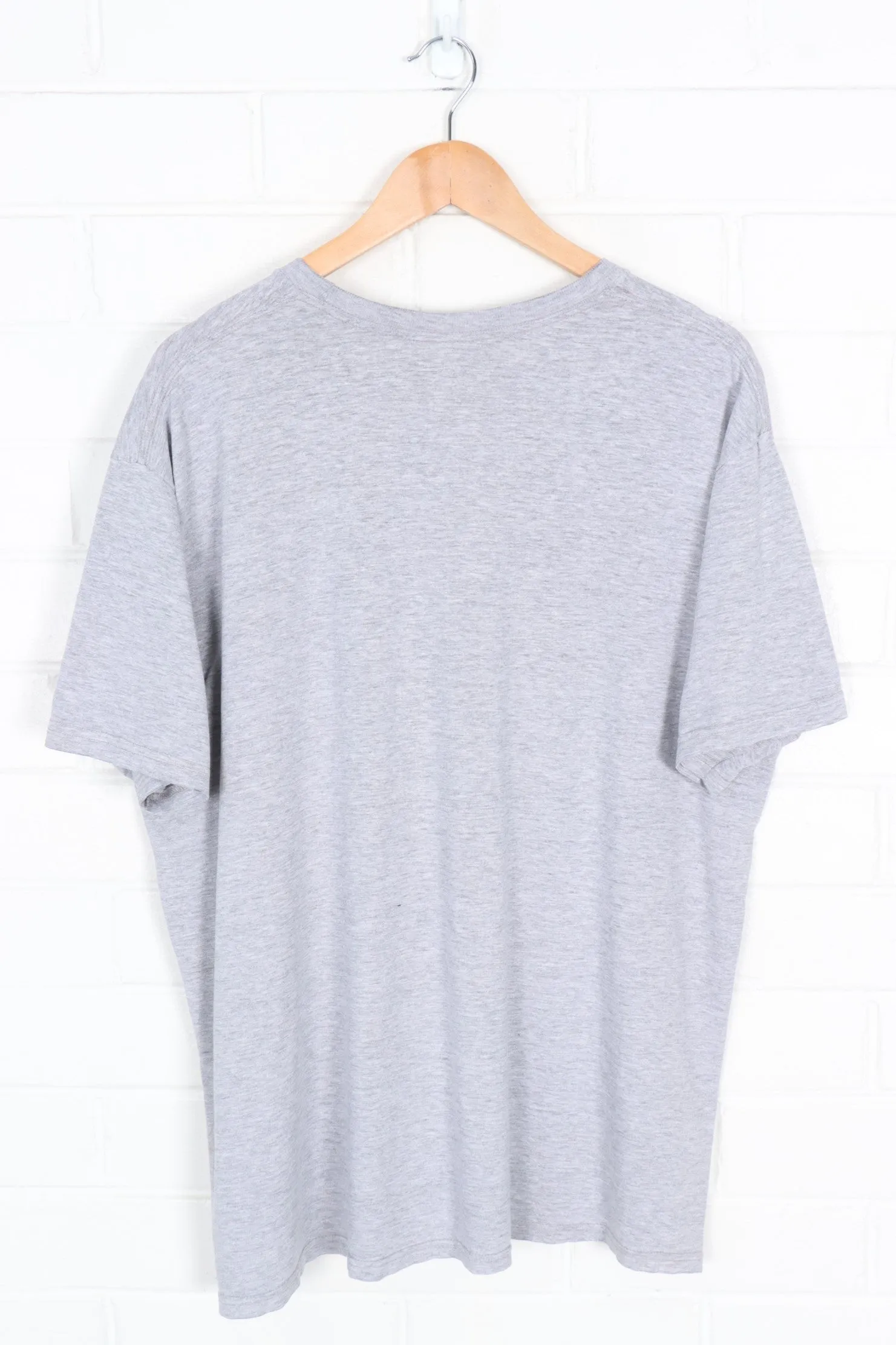 NIKE Grey Marle Embroidered Basic Tee (XL)