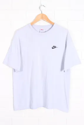 NIKE Light Grey Embroidered Swoosh Logo T-Shirt (L)