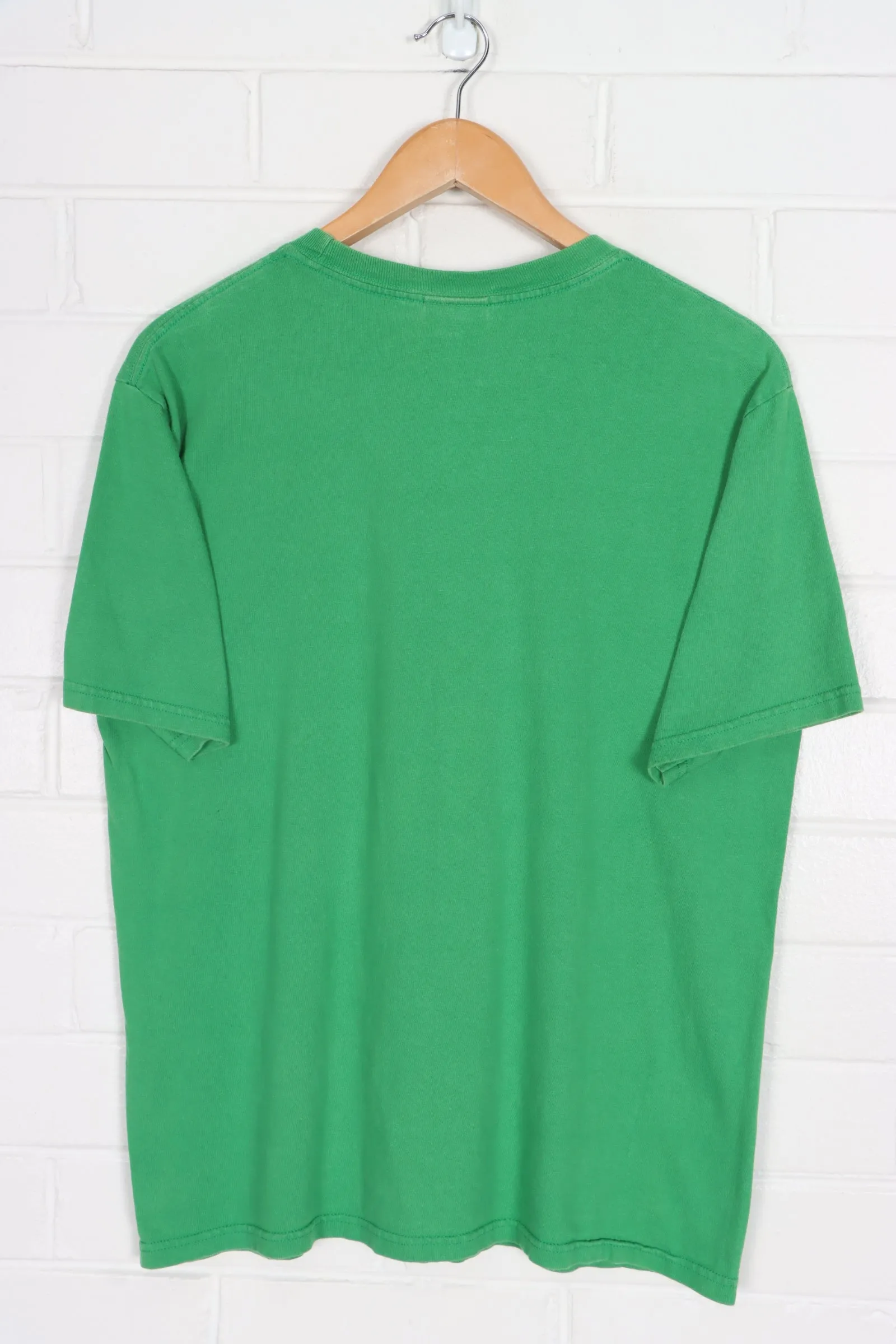 NIKE Swoosh Logo Green Casual T-Shirt (M-L)