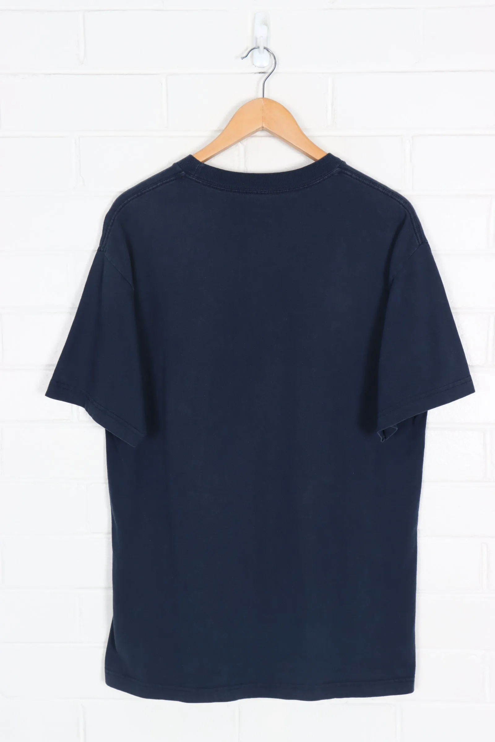 NIKE Swoosh Navy & Yellow T-Shirt (M-L)