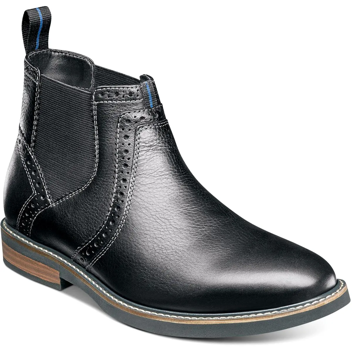 Nunn Bush Mens Otis Leather Slip-On Chelsea Boots