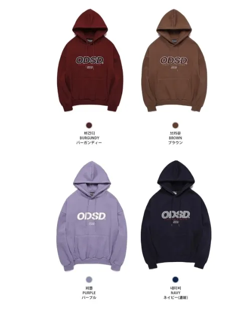 Odd Studio  |Unisex Long Sleeves Plain Cotton Oversized Hoodies