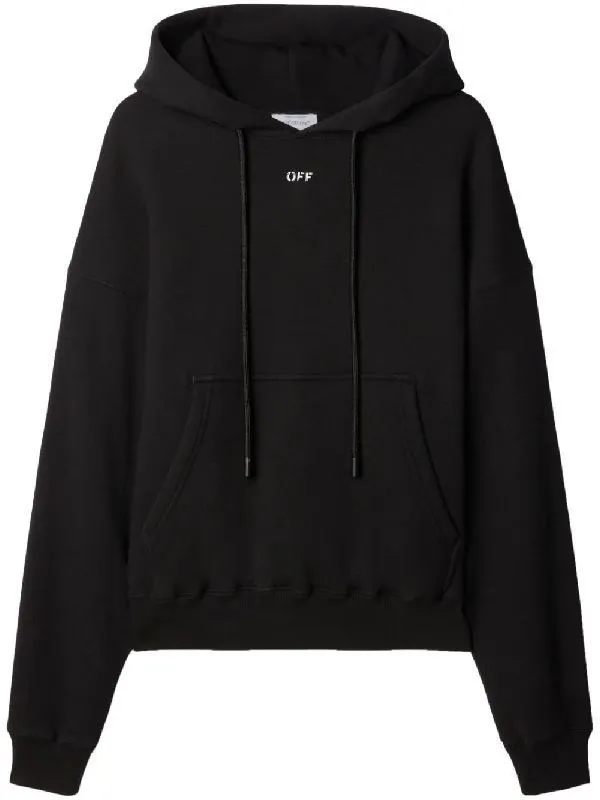 Off-White  |Street Style Long Sleeves Plain Cotton Logo Hoodies