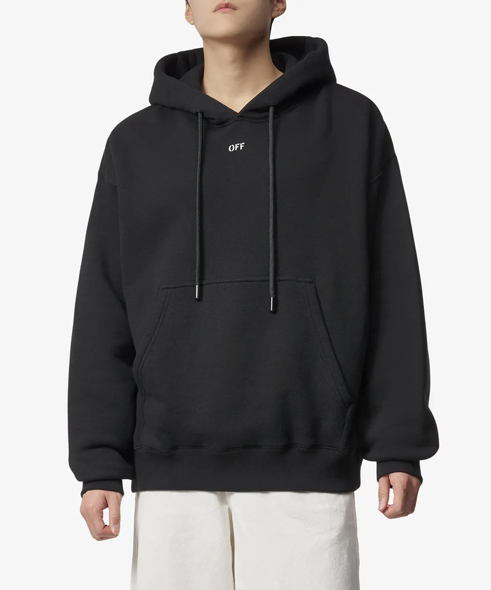 Off-White  |Street Style Long Sleeves Plain Cotton Logo Hoodies