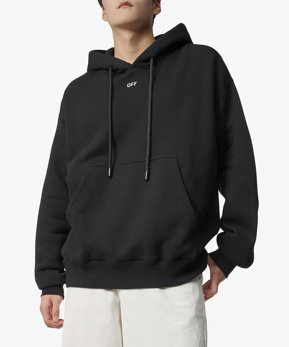 Off-White  |Street Style Long Sleeves Plain Cotton Logo Hoodies