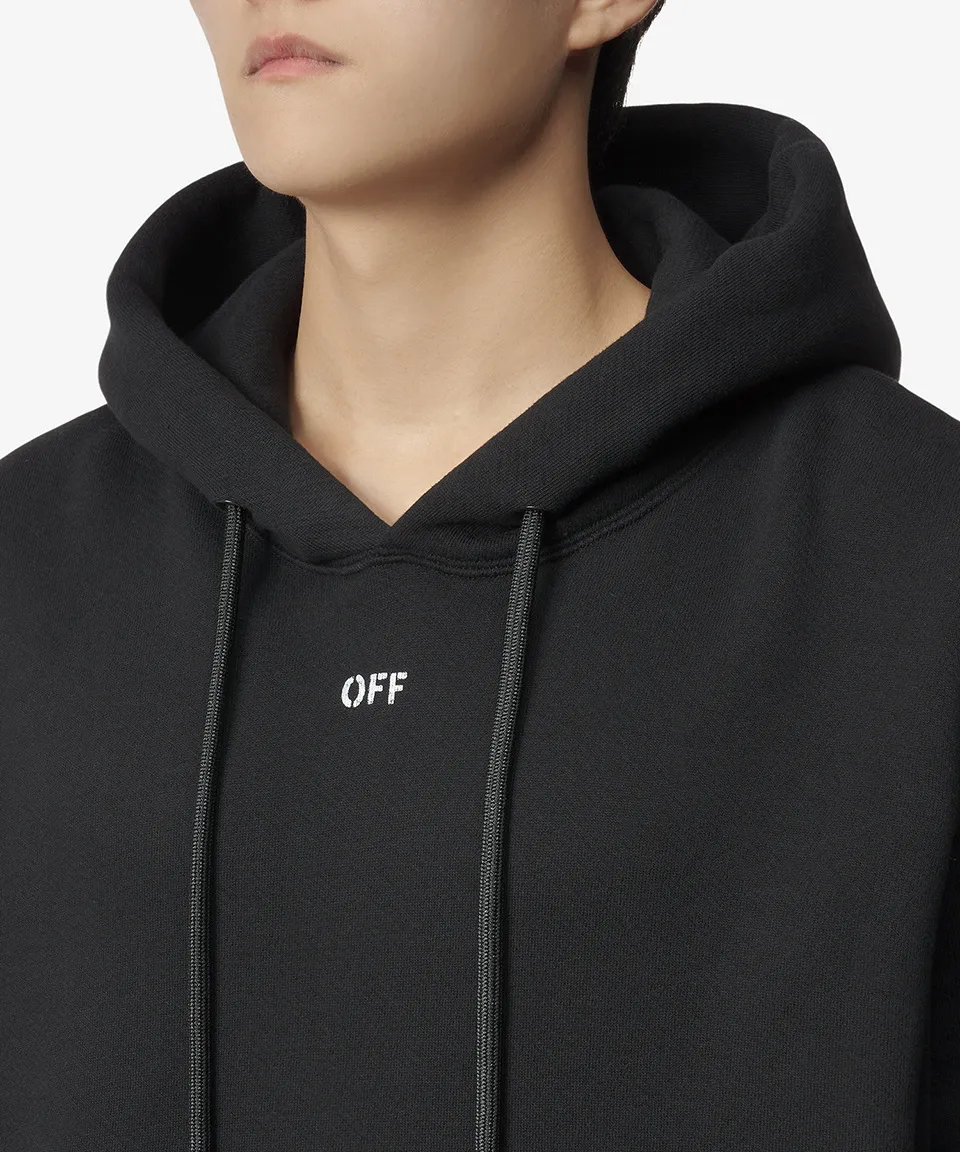 Off-White  |Street Style Long Sleeves Plain Cotton Logo Hoodies