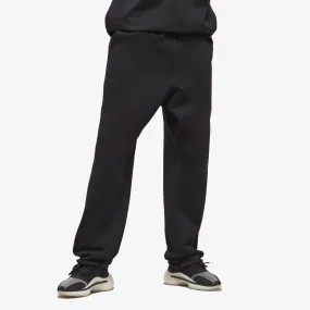 ORGANIC COTTON TERRY STRAIGHT PANTS 'BLACK'