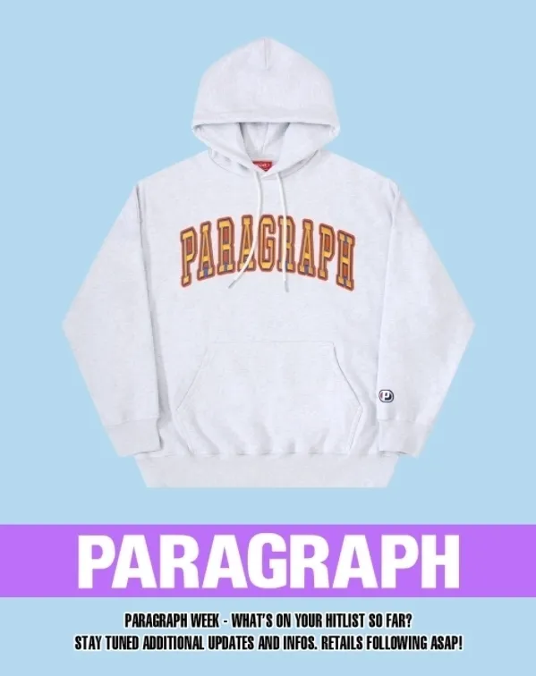 Paragraph  |Unisex Street Style Logo Hoodies & Sweatshirts