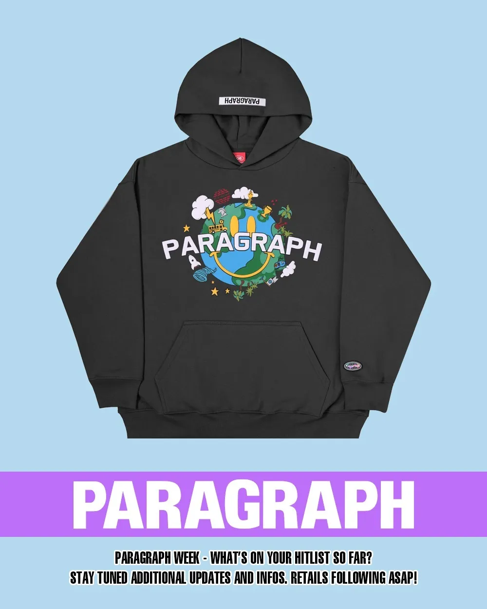 Paragraph  |Unisex Street Style Long Sleeves Logo Hoodies & Sweatshirts