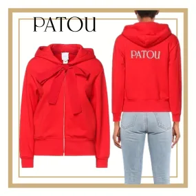 PATOU  |Plain Cotton Medium Logo Hoodies & Sweatshirts