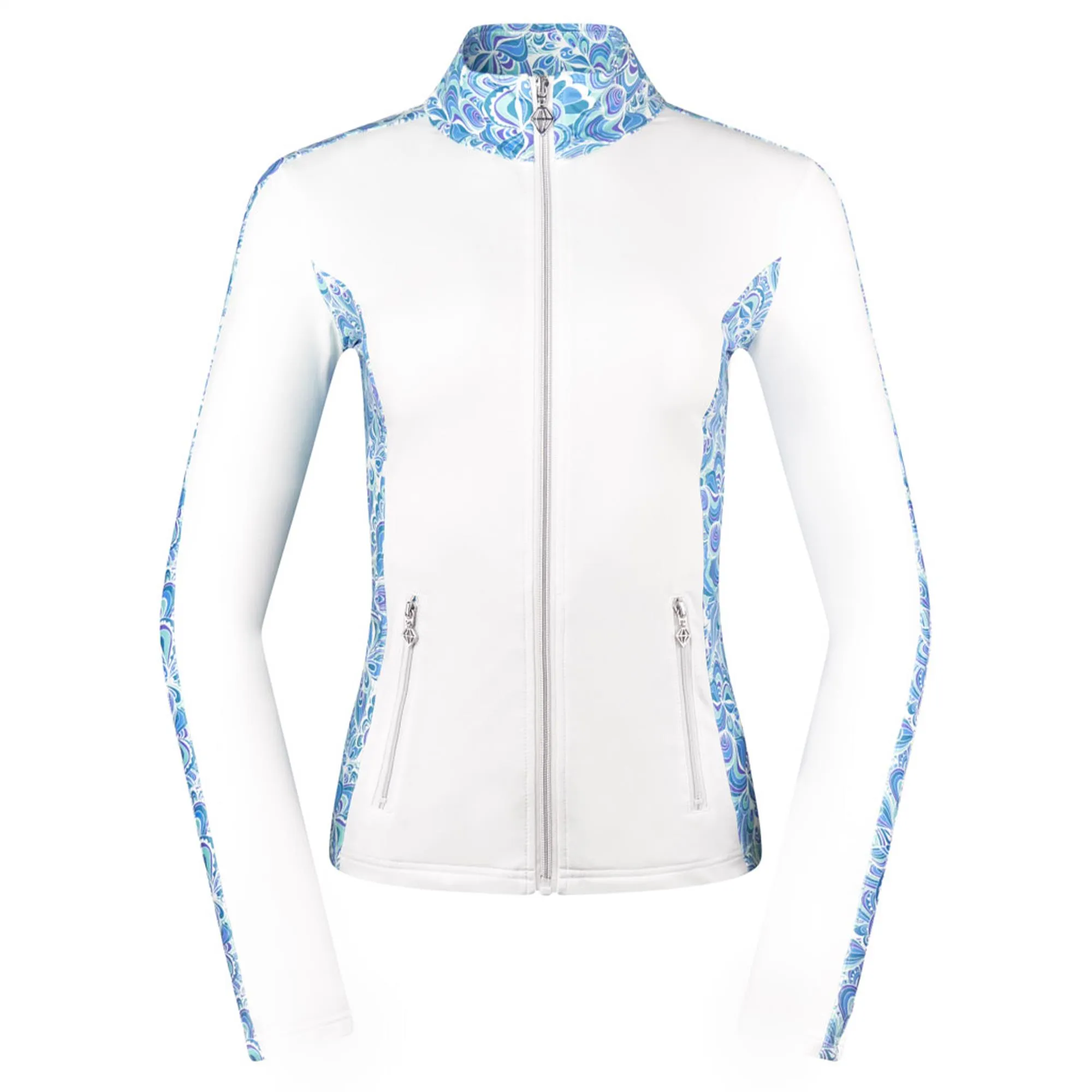 Pure Golf Breeze Ladies Golf Jacket Peacock Swirl