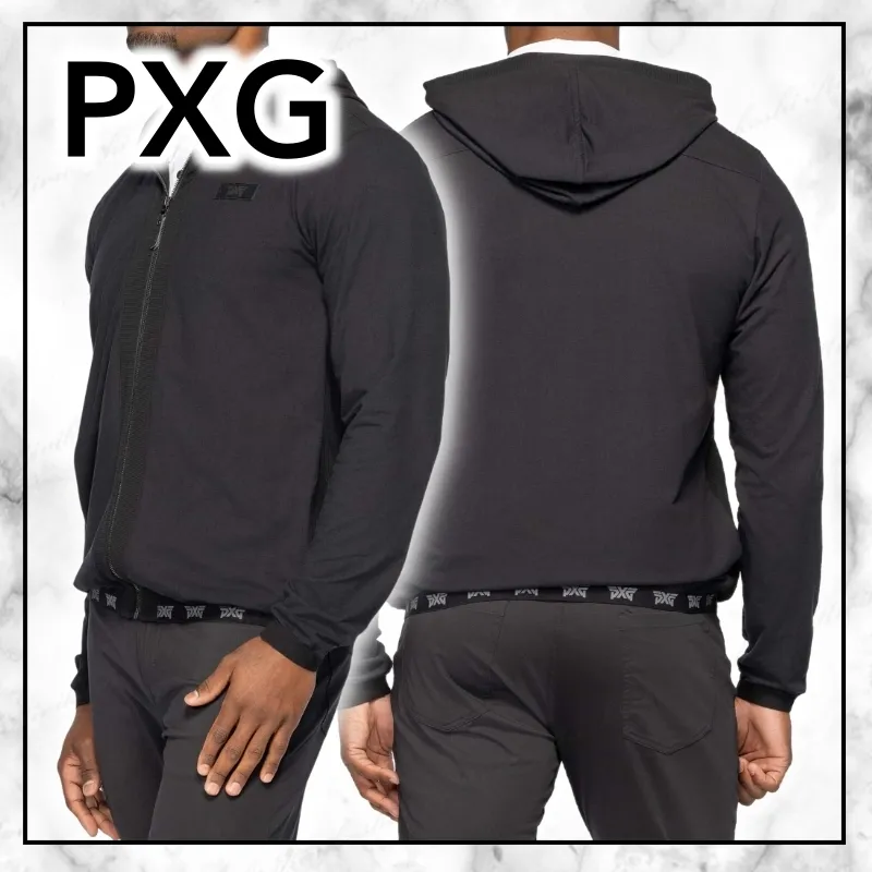 PXG  |Long Sleeves Plain Logo Hoodies