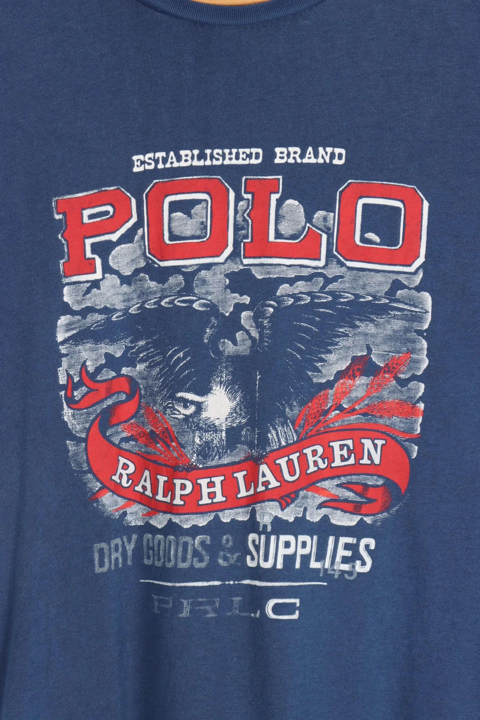 RALPH LAUREN POLO Navy & Red T-Shirt (M)