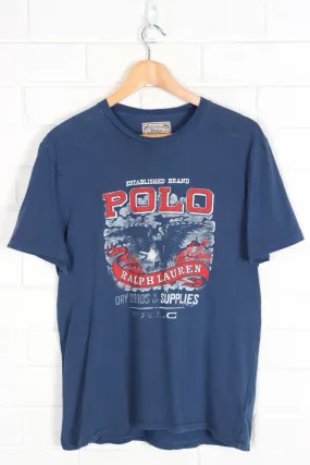 RALPH LAUREN POLO Navy & Red T-Shirt (M)