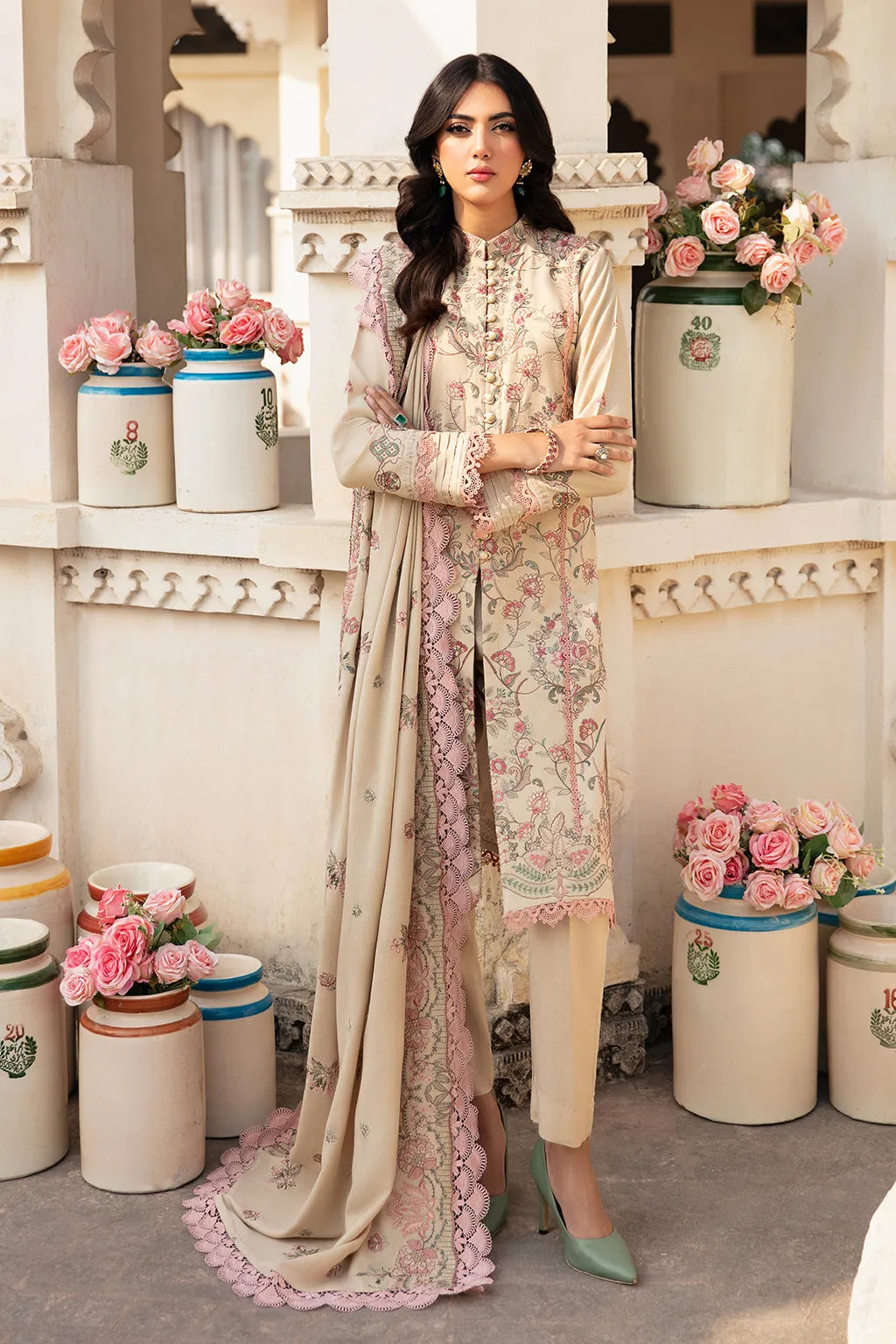 Ramsha Reet Vol-10 Embroidered Karandi Unstitched 3Pc Suit R-1007