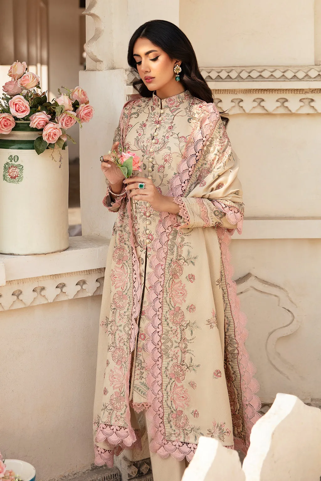 Ramsha Reet Vol-10 Embroidered Karandi Unstitched 3Pc Suit R-1007