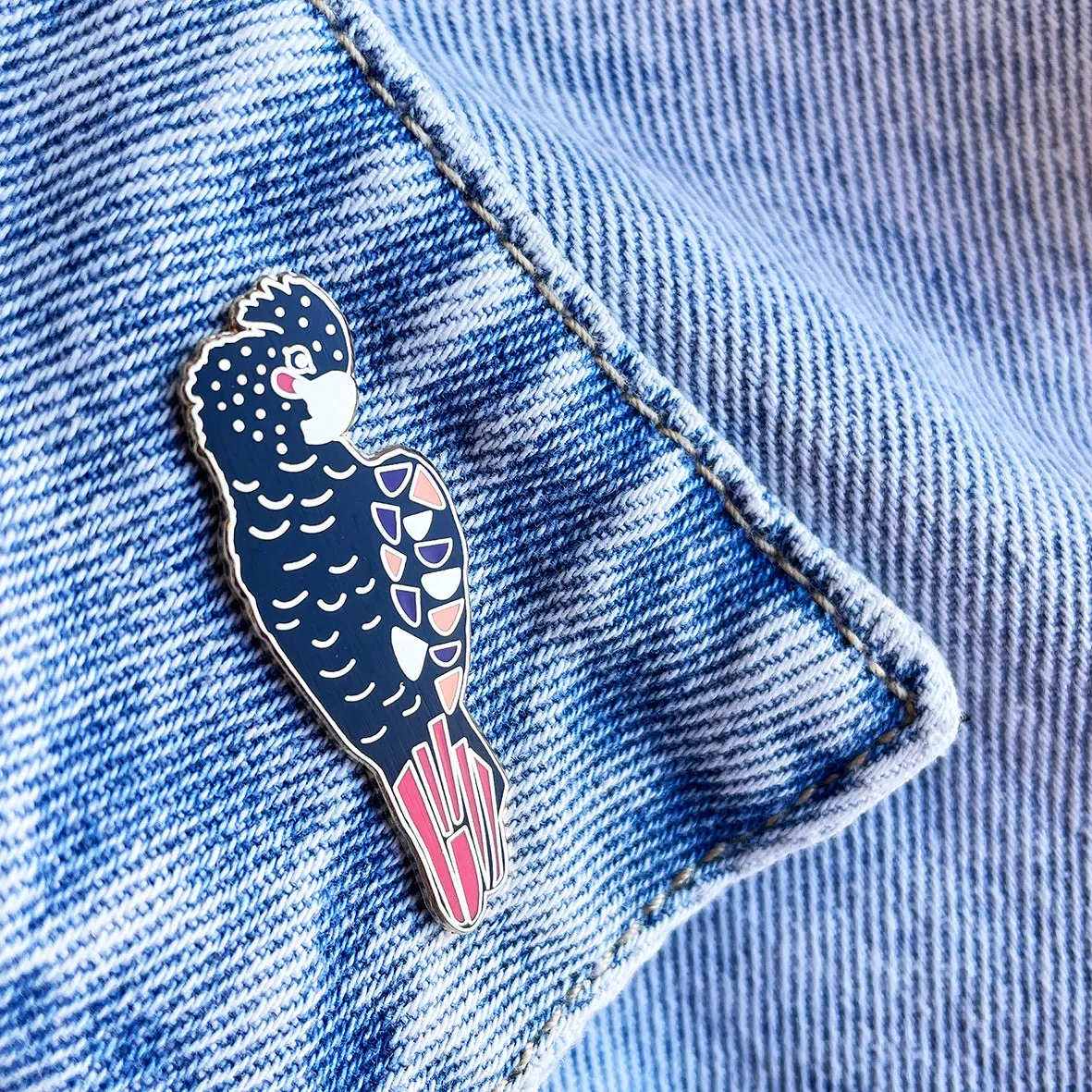 Red-Tailed Black Cockatoo Enamel Pin