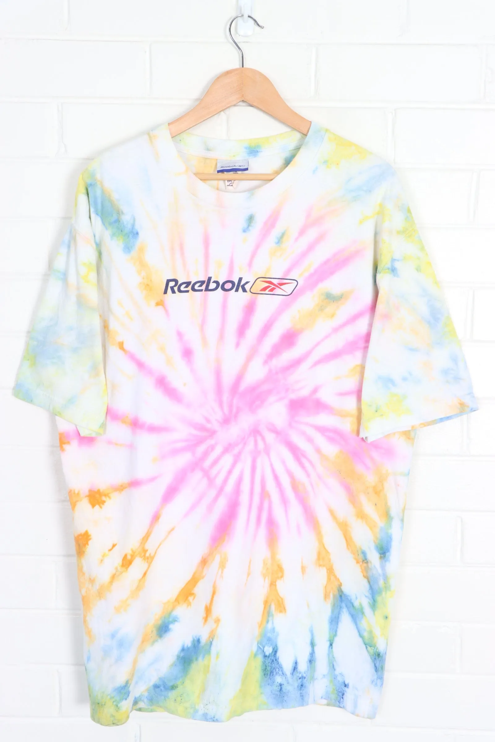 REEBOK Rainbow Tie Dye T-Shirt (XL)