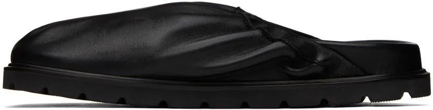 Reike Nen Black Single Layer Slip-On Loafers