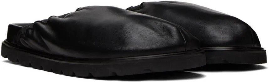 Reike Nen Black Single Layer Slip-On Loafers