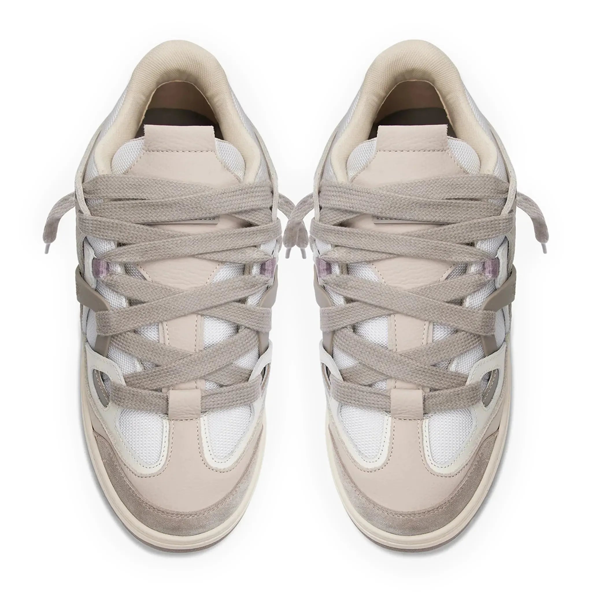 Represent Bully Panelled Canvas Washed Taupe Cashmere Sneakers