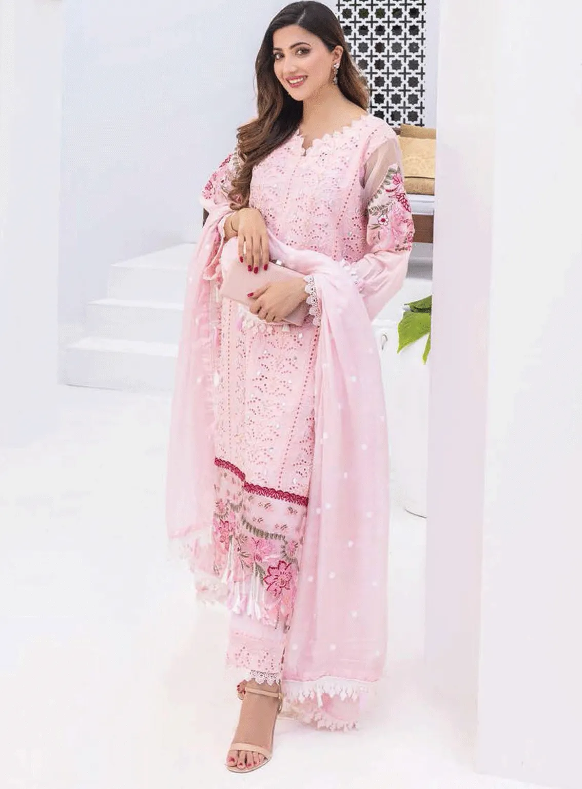 Rungkari By Mahiymaan Embroidered Lawn Unstitched 3 Piece Suit - AZ23RM A01