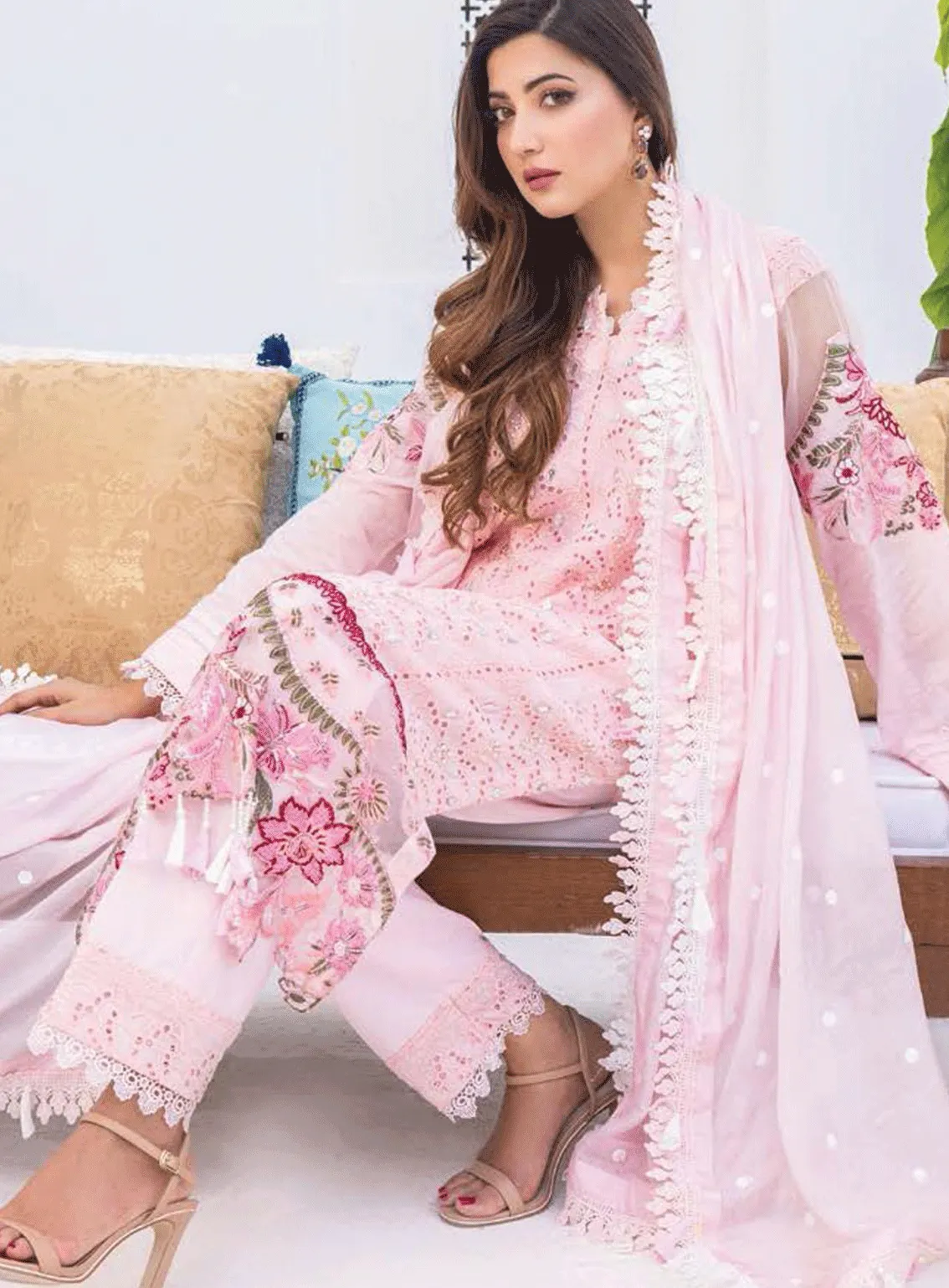 Rungkari By Mahiymaan Embroidered Lawn Unstitched 3 Piece Suit - AZ23RM A01