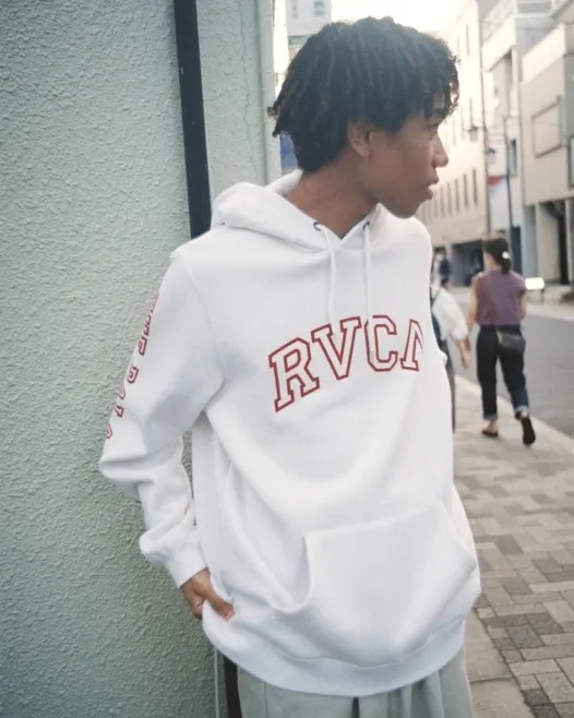 RVCA  |Long Sleeves Plain Logo Hoodies